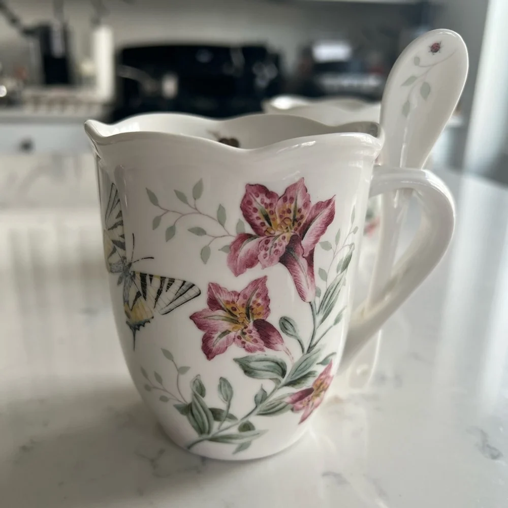 Butterfly Meadow Mug & Spoon Set by Lenox - Picture 4 of 7